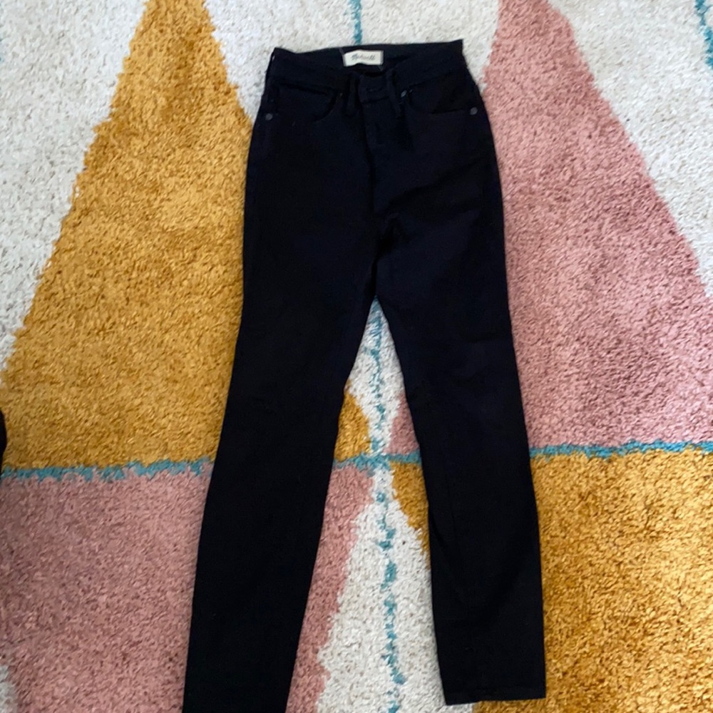 Madewell Curvy High Rise black skinny jeans